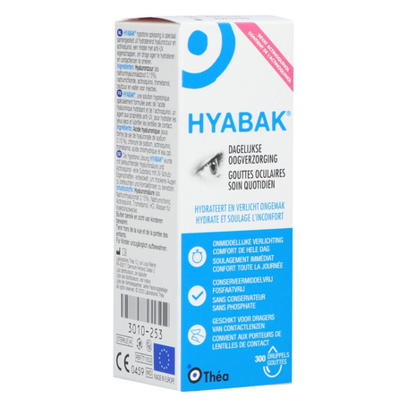 Hyabak 0,15% oogdruppels hyaluron 10ml