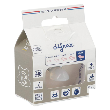 Difrax sucette sil dental xtra forte +18m 342