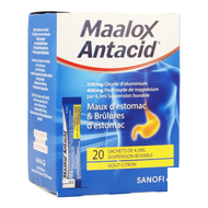 Maalox antacid lemon 230mg/400mg susp or. 20x4,3ml