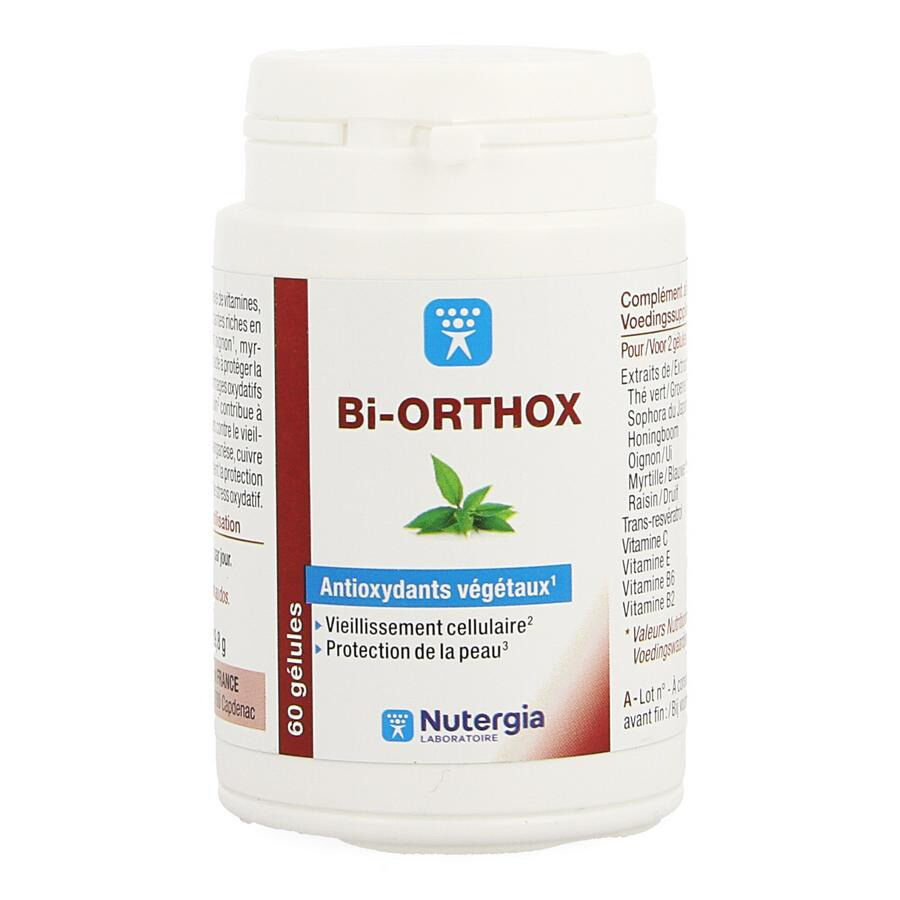 Nutergia Bi-orthox Antioxydant - Boîte De 60 Gélules - Complément Alimentaire Neuf