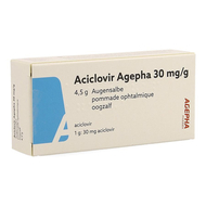 Aciclovir agepha 30mg/g oogzalf tube 4,5g