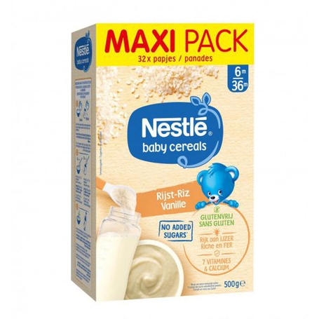 Nestle baby cereals rijst vanille glutenvrij 500g