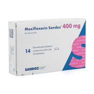Moxifloxacin sandoz 400mg filmomhullende tabletten 14
