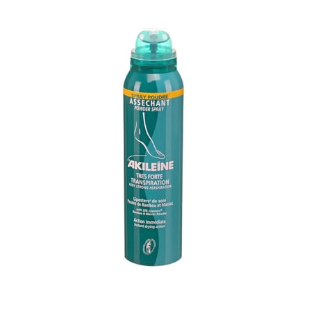Akileine Groen Voetpoeder spray transpiratie 150ml (103121)