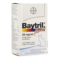 Baytril flavour 25mg/ml oral susp kat 8,5ml