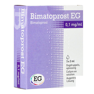 Bimatoprost eg 0,1mg/ml oogdruppels opl fl 3 x 3ml