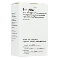 Etalpha caps 30 x 0,25mcg
