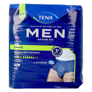 Tena men active fit pants plus bleu S/M 12pc