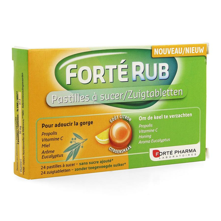 Forte Pharma Forte Rub Keeltabletten citroen 24tabl