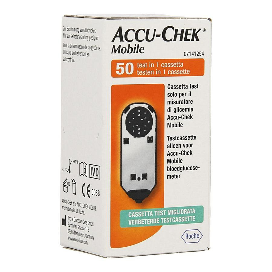 Leidinggevende Vergissing Coöperatie Accu chek mobile test cassette 50 tests 7141254171 kopen? | Multipharma.be
