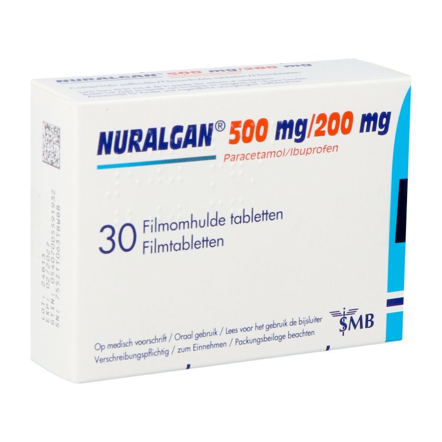 Nuralgan Nuralgan 500mg/200mg 30st kopen? | Multipharma.be