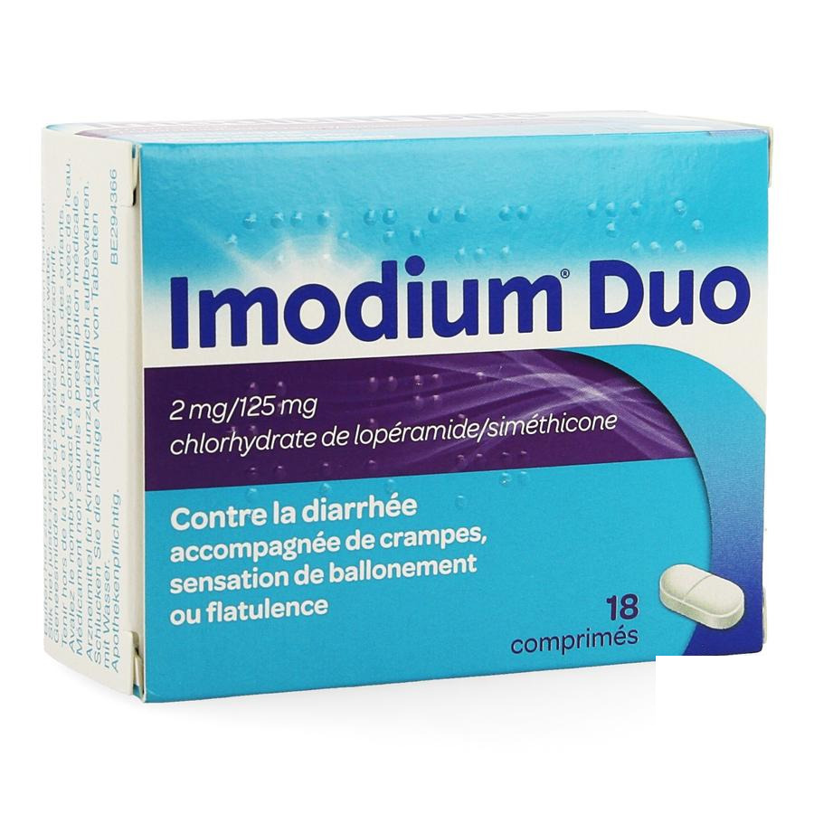 Achetez Imodium Duo contre la diarrhée comprimés 18pc en ligne