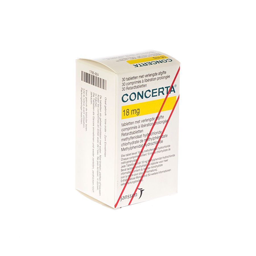 Concerta tabl 30 x 18mg kopen? | Multipharma.be
