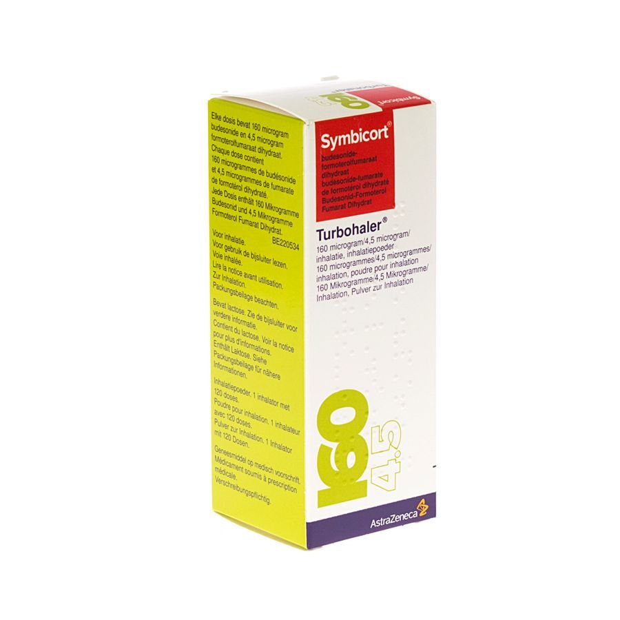 Symbicort turbohaler 160mcg/4,5mcg doses 1x120 kopen? | Multipharma.be