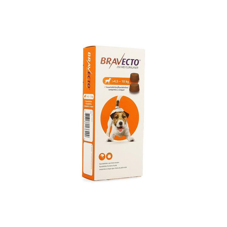 Bravecto kauwtabletten hond 2x 250,0mg kopen? Multipharma.be