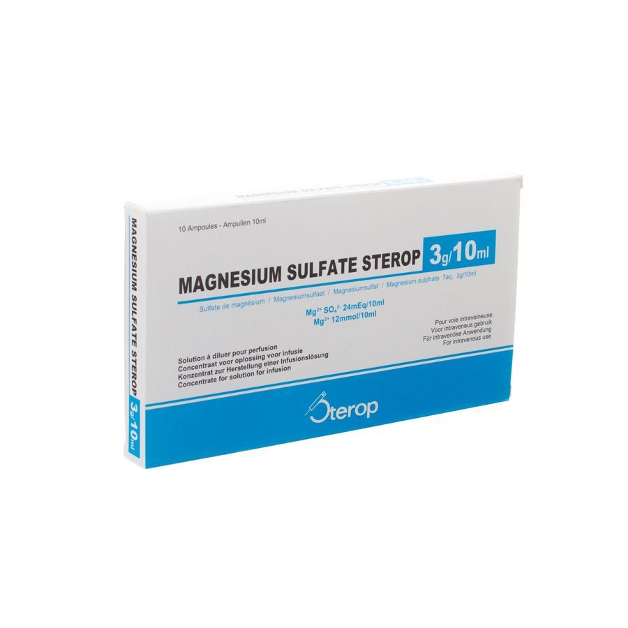 Magnesium sulfaat-stp insp. opl. 3g/10ml 10 kopen? | Multipharma.be