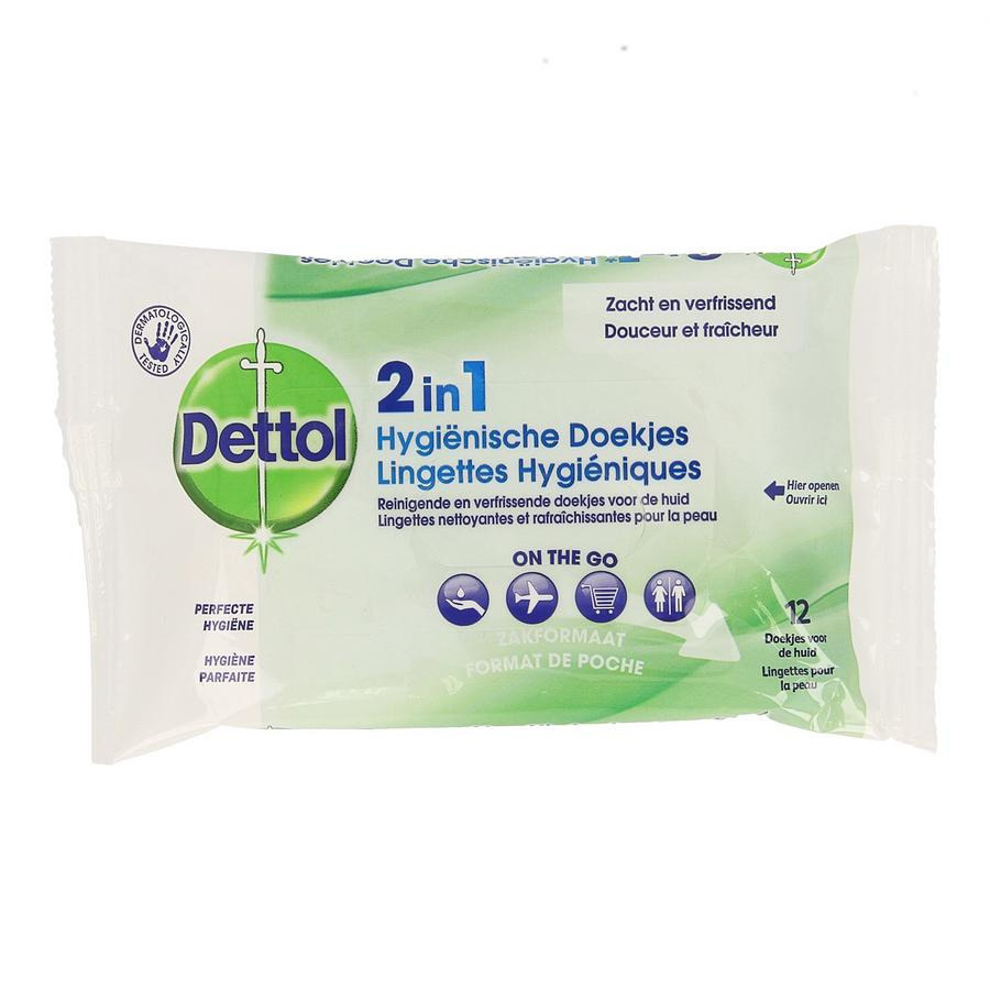 bijgeloof Oplossen Conflict Dettol 2in1 hygienische doekjes 12 kopen? | Multipharma.be