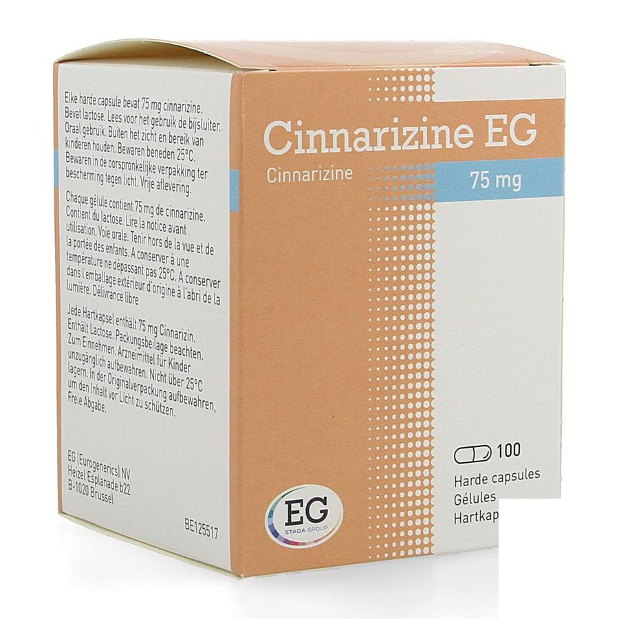 Cinnarizine eg caps 100 x 75mg kopen? | Multipharma.be